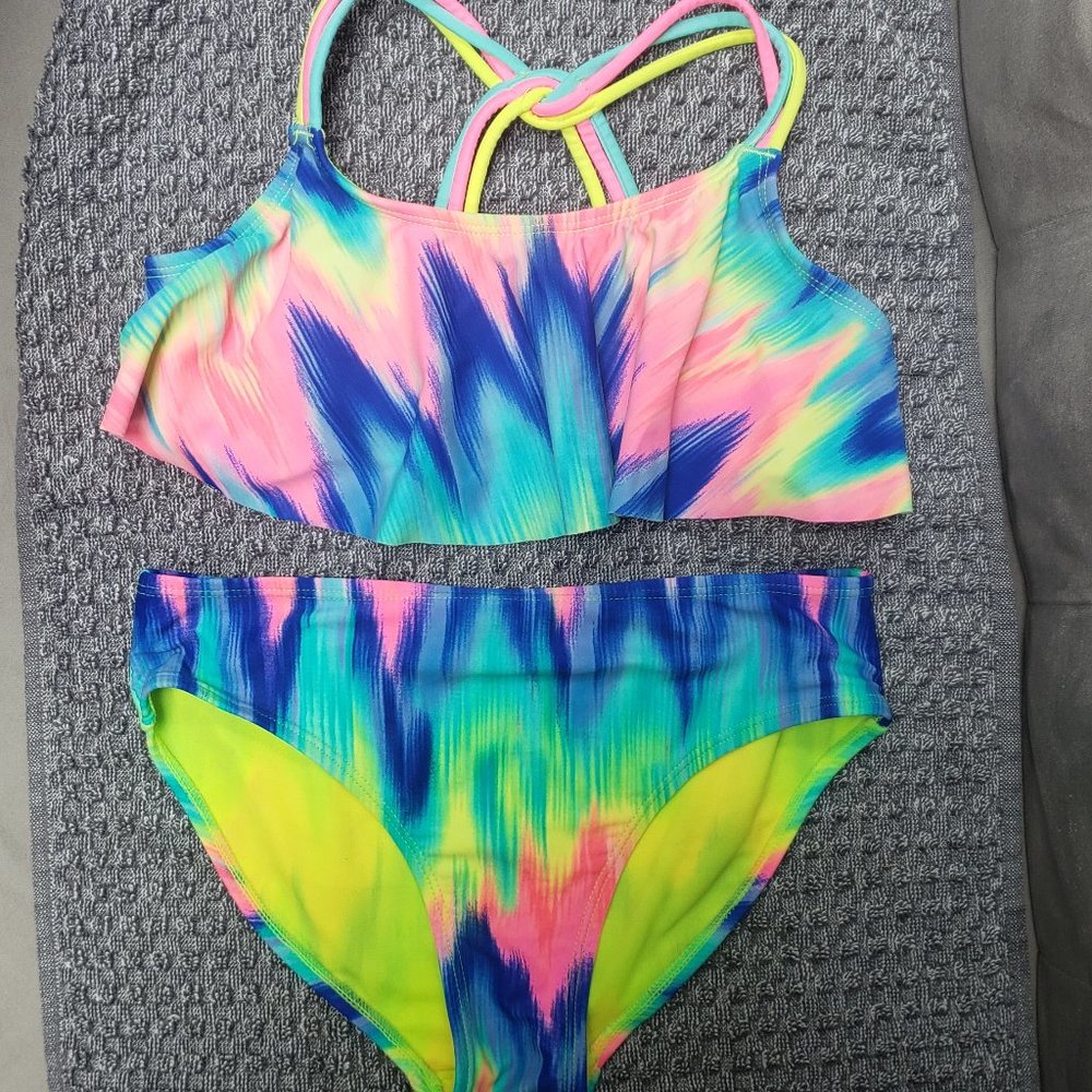 Wonder Nation Girls Multi Color Bikini  Size M 7/8